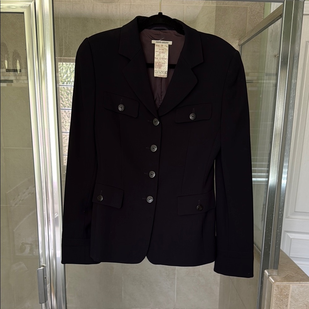 Rene’ Lezard -Women's Navy Blue Blazer- Size 36/8 US